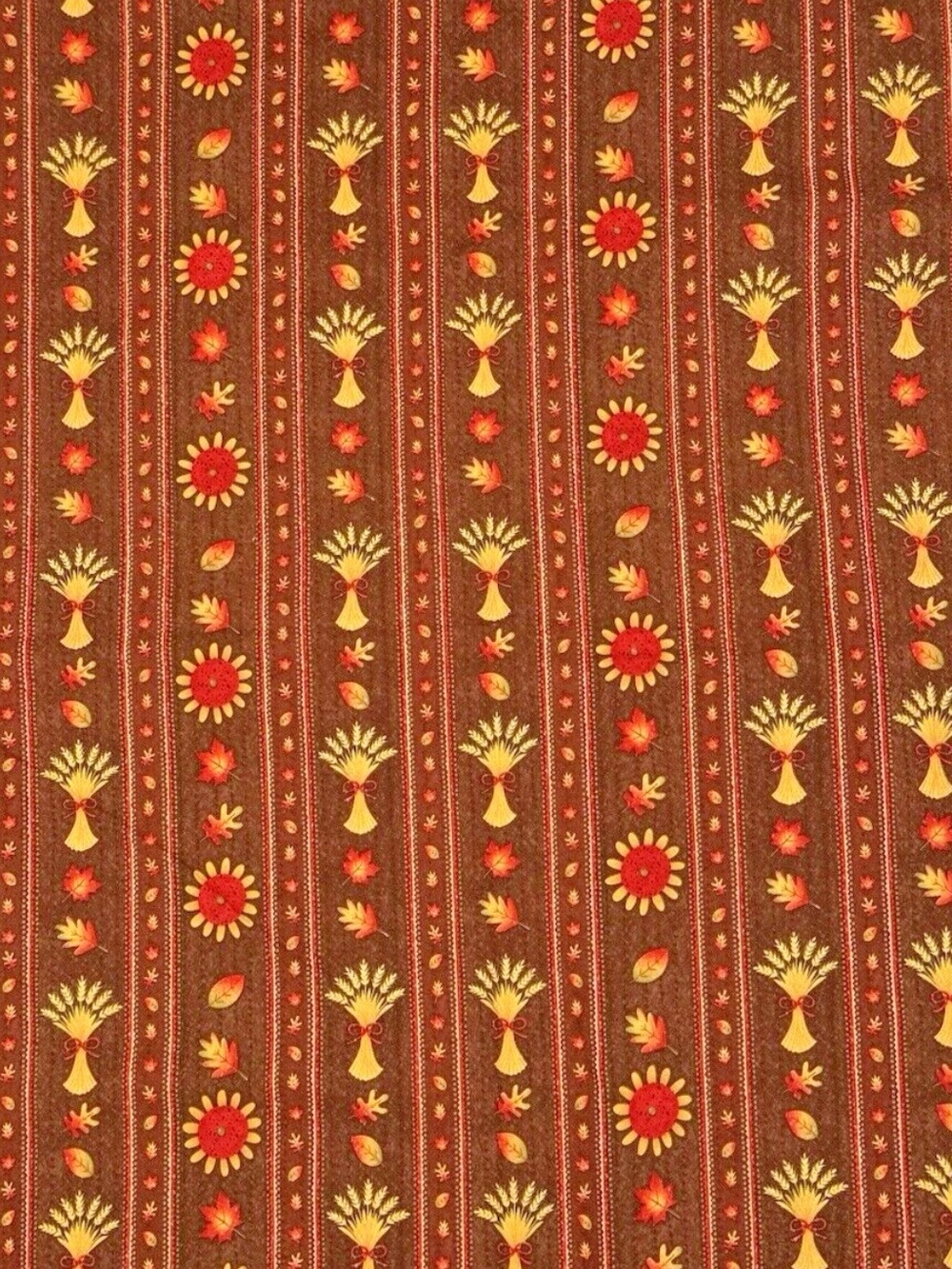 Debbie Mumm JoAnn Fabric Harvest Stripe Brown 1 yard + 16 inches
